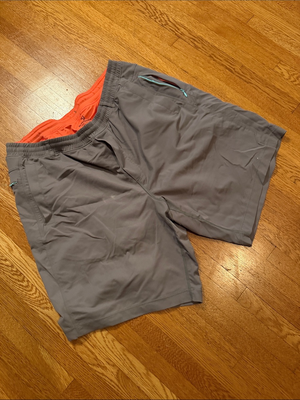 Birddogs Men's Gray Shorts with Orange Liner size xl